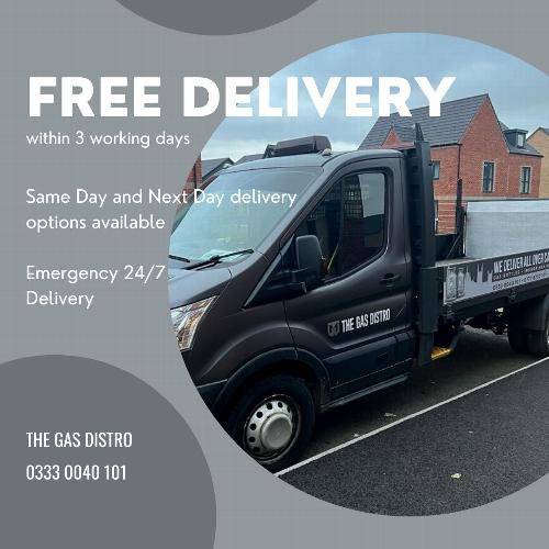 Free delivery for the whole month of January A little about The Gas Distro regarding delivery and service in Cambridge, Peterborough and West Suffolk